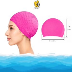 Kiara dan Kian OL Topi Renang Silikon Pria Wanita Anti Slip Waterproof Elastis Nyaman Swimming Cap